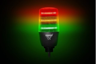 IF Serisi Üç Katlı 24V DC Buzzerlı Sabit Anahtar Kontrollü M22 Vidalı  LED İkaz 55mm
